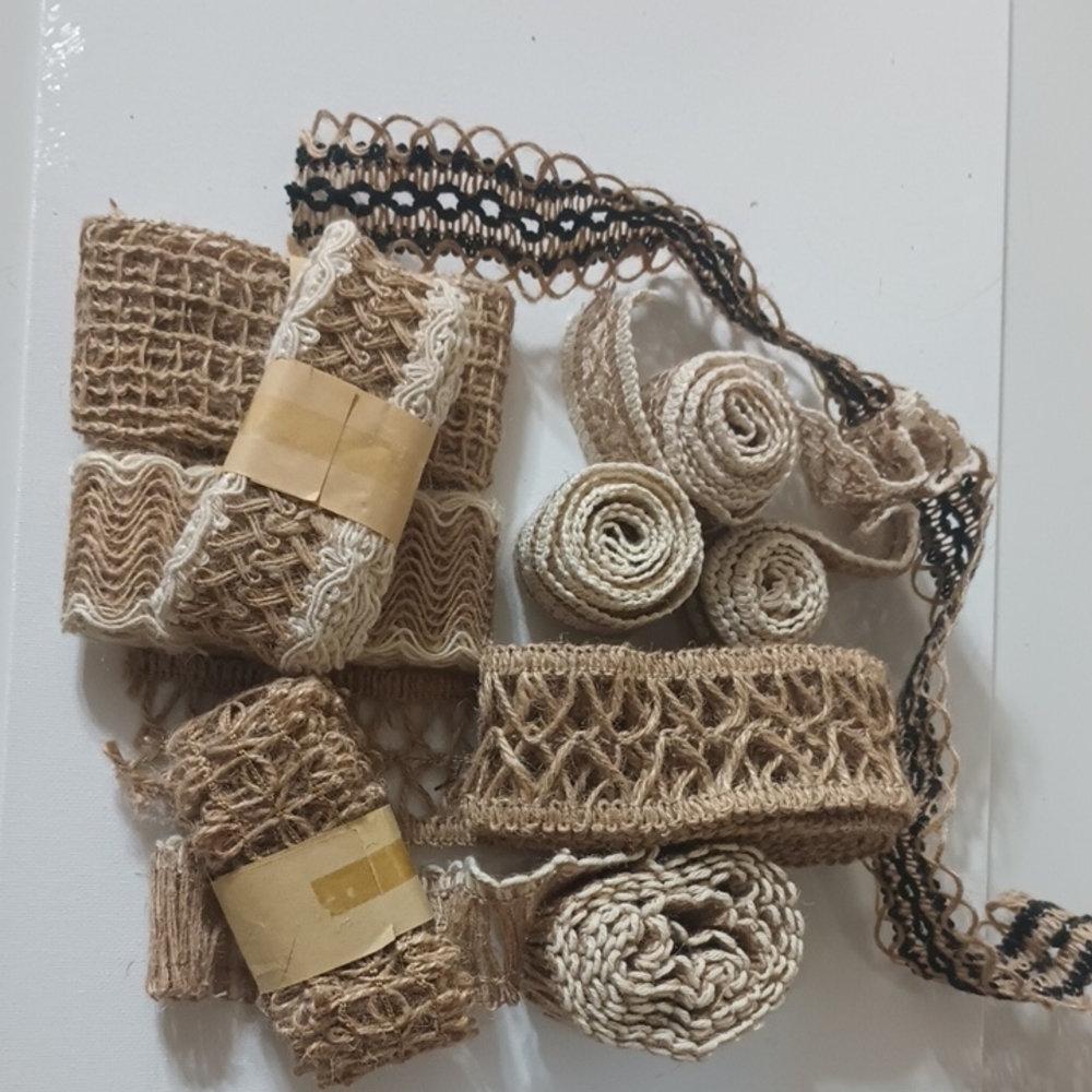 Natural Beige Crochet Trim and Lace Bundle - Women Accessories